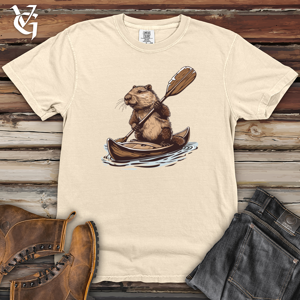 Viking Goods Beaver Canoe Adventure Heavy Cotton Comfort Colors Tee Ivory / L