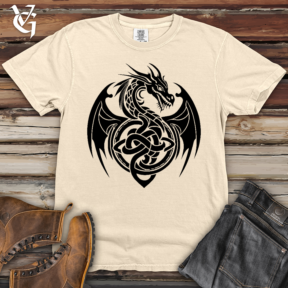 Viking Goods Celtic Rust Dragon Heavy Cotton Comfort Colors Tee Ivory / L
