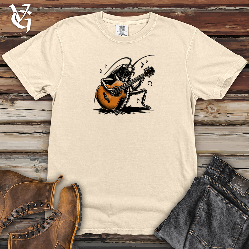 Viking Goods Cockroach Holding a Guitar Heavy Cotton Comfort Colors Tee Ivory / L