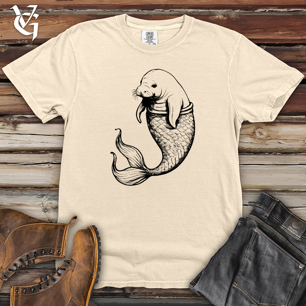 Viking Goods Manatee Mermaid Heavy Cotton Comfort Colors Tee Ivory / L