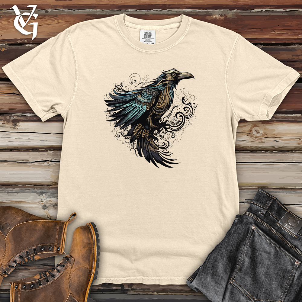 Viking Goods Raven Mystical Flight Heavy Cotton Comfort Colors Tee Ivory / L