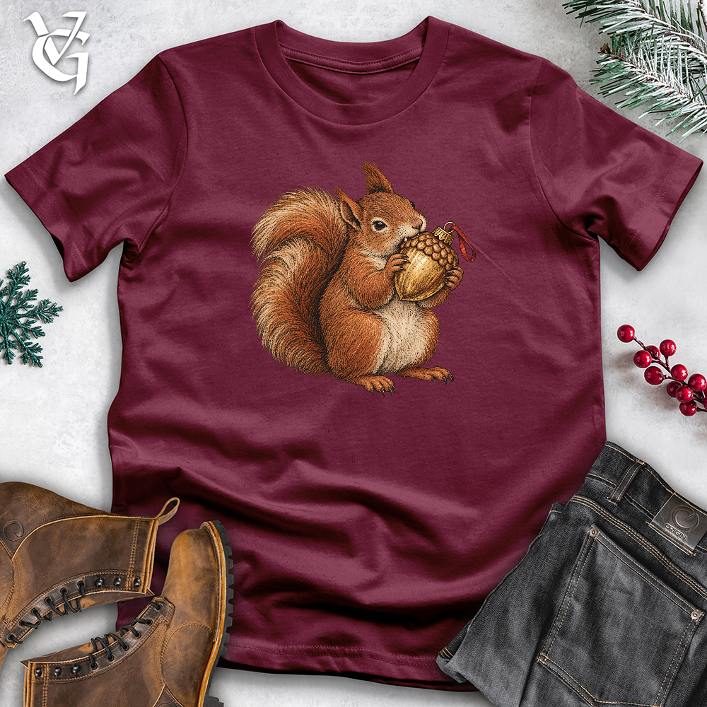 Viking Goods Acorn Ornament Squirrel Softstyle Tee Maroon / L