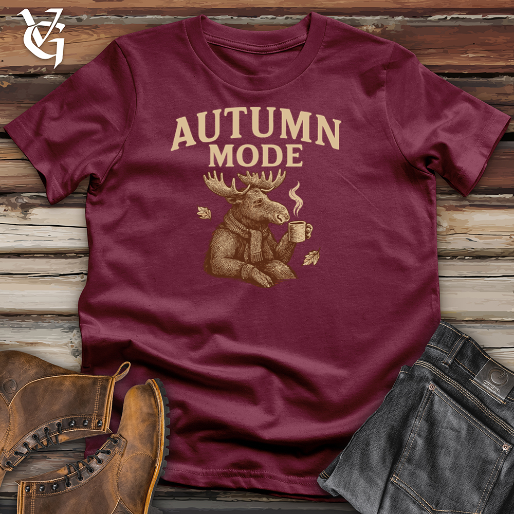 Viking Goods Autumn Mode Moose Tee Maroon / L