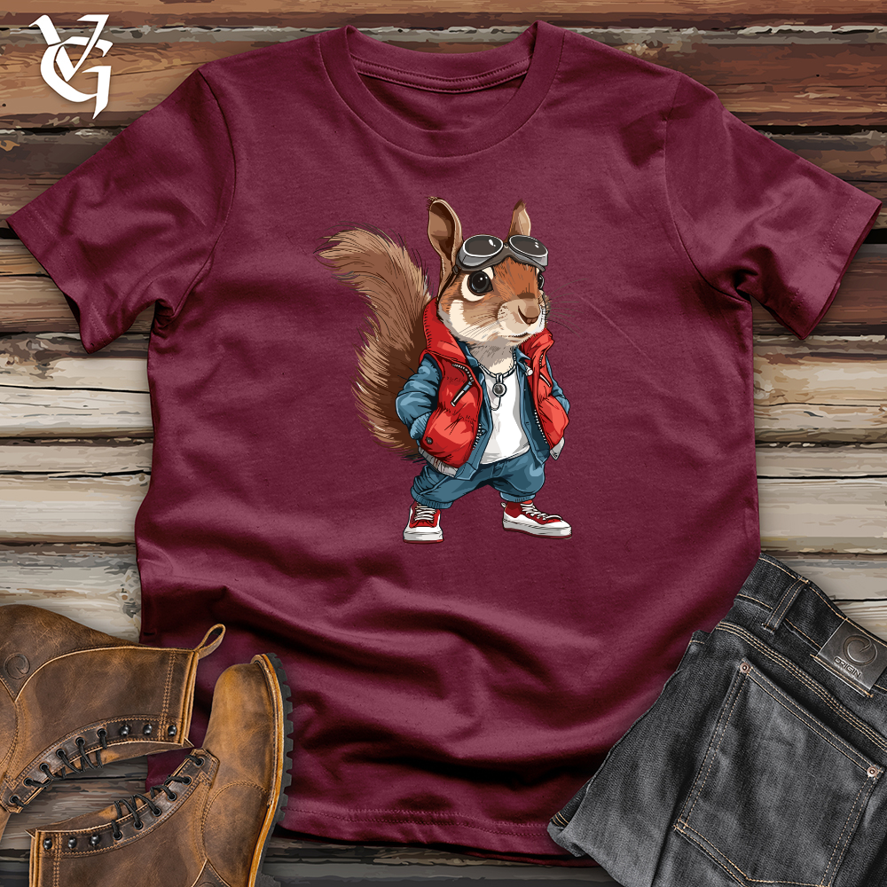 Viking Goods Back To School Squirrel Softstyle Tee Maroon / L