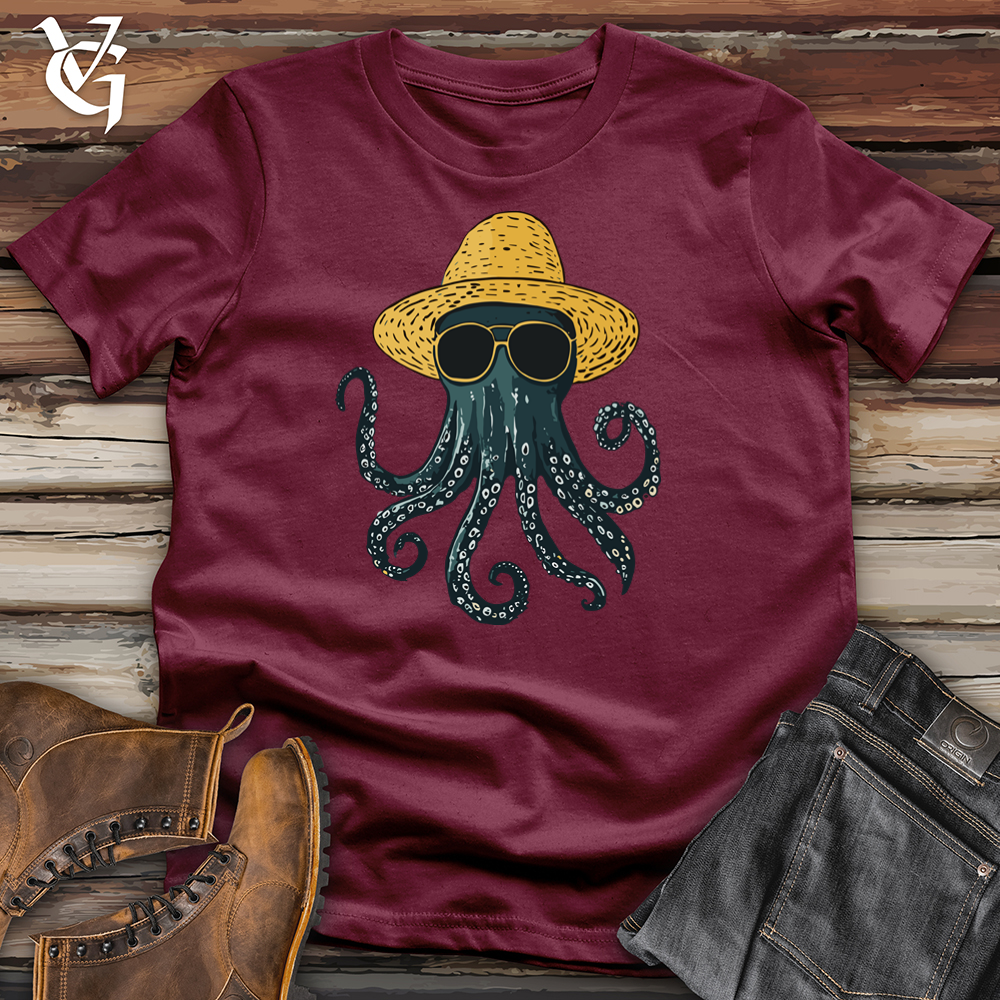 Viking Goods Beach Babe Octopus Softstyle Tee Maroon / L