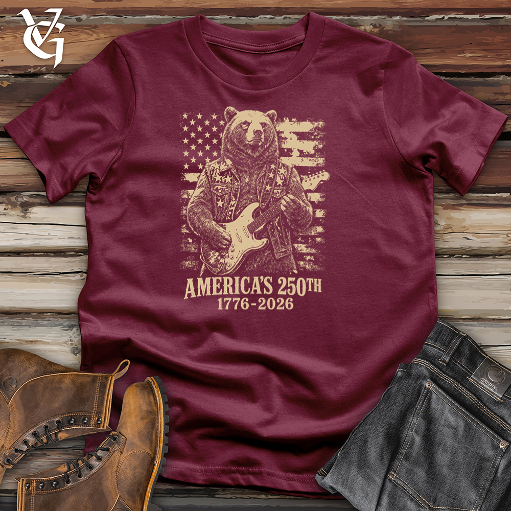 Viking Goods Bear American Guitar Softstyle Tee Maroon / L