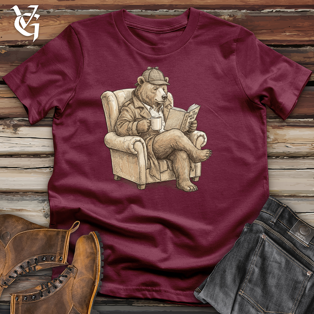 Viking Goods Bear Detective Tee Maroon / L