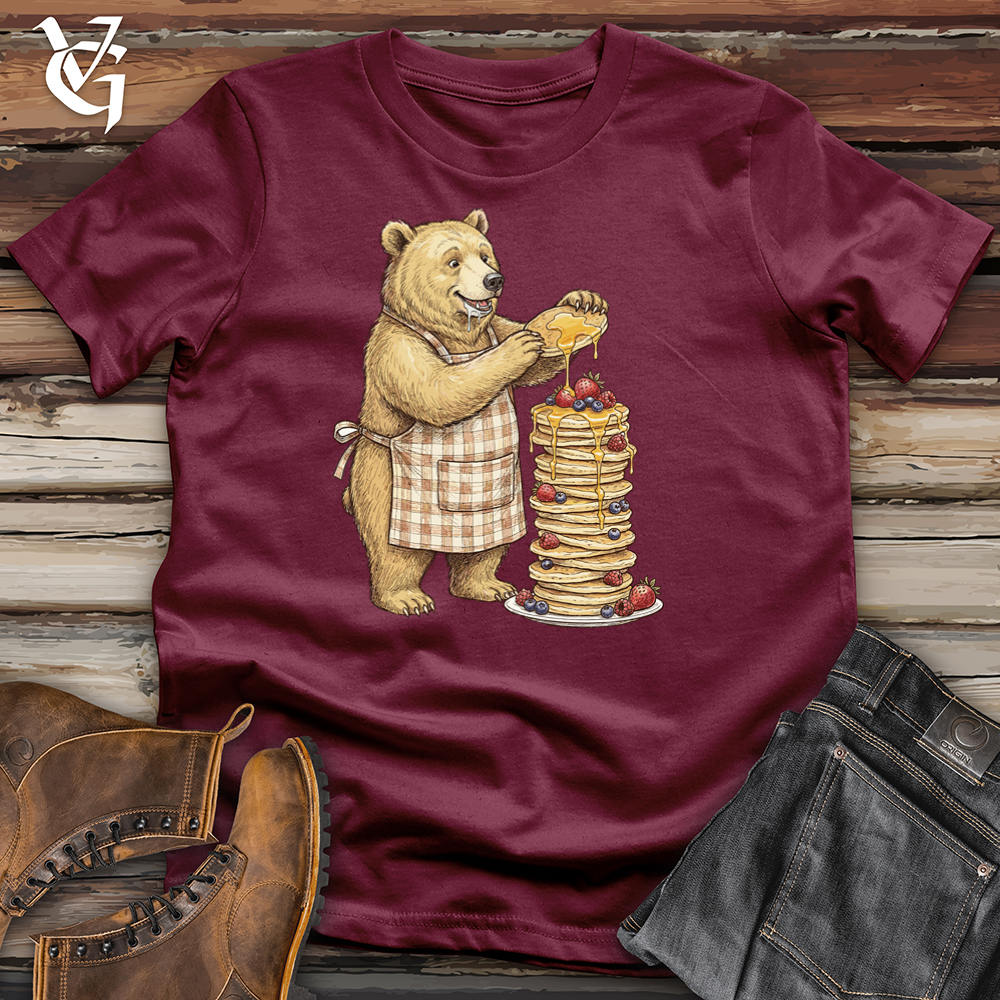 Viking Goods Bear Pancake Stack Tee Maroon / L