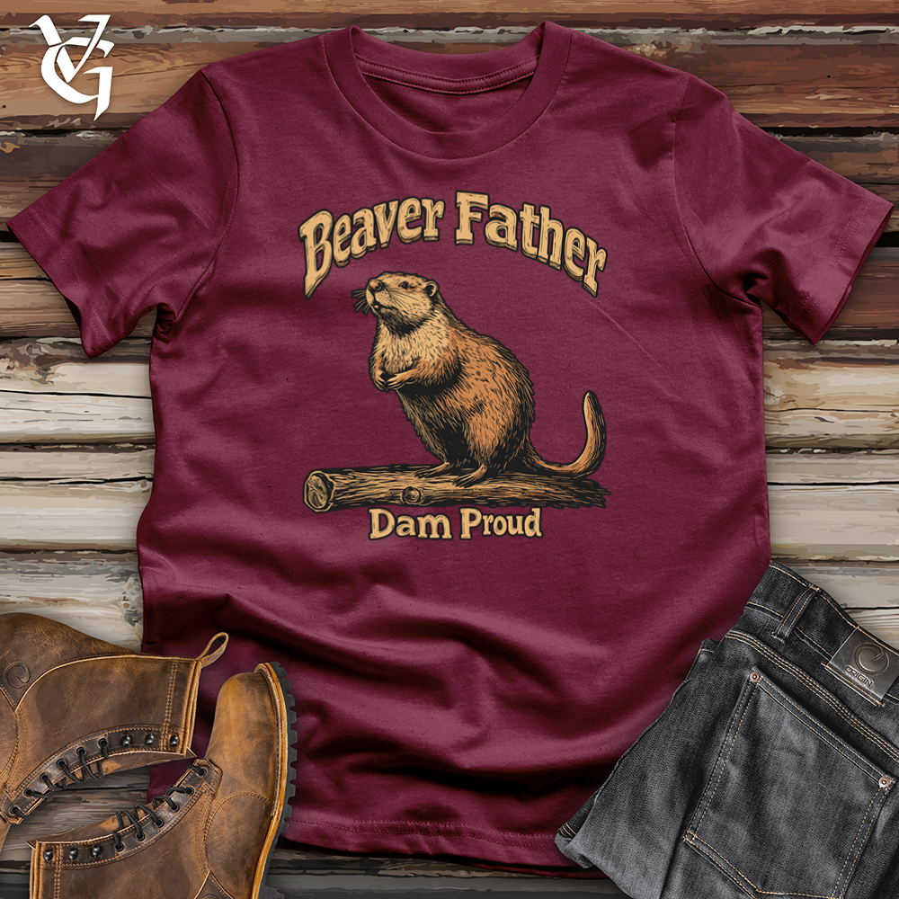 Viking Goods Beaver Father Dam Proud Softstyle Tee Maroon / L