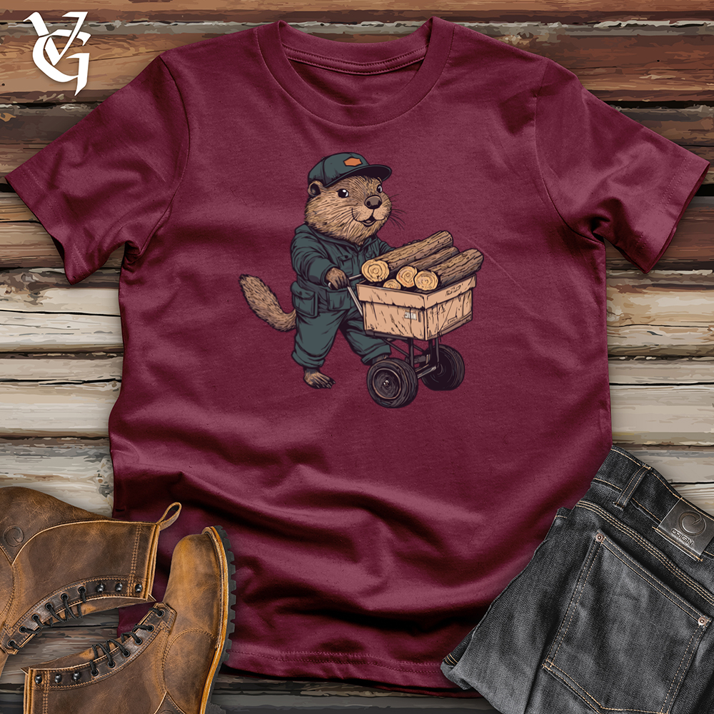 Viking Goods Beaver Wood Delivery Softstyle Tee Maroon / L