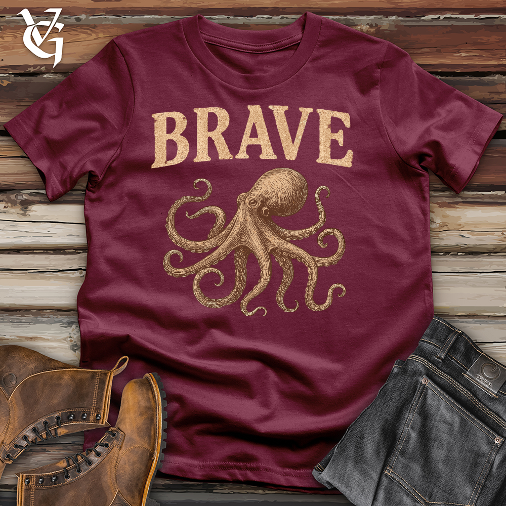 Viking Goods Brave Octopus Softstyle Tee Maroon / L