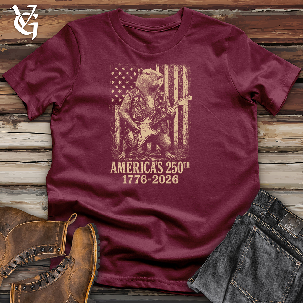 Viking Goods Capybara American Guitar Softstyle Tee Maroon / L