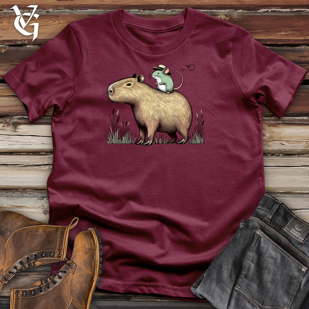 Viking Goods Capybara and Mouse Tee Maroon / L