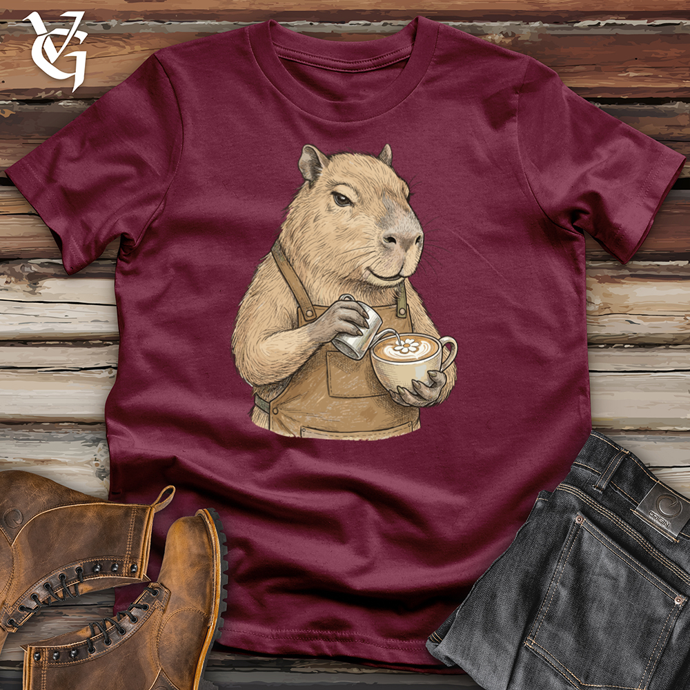 Viking Goods Capybara Barista Tee Maroon / L