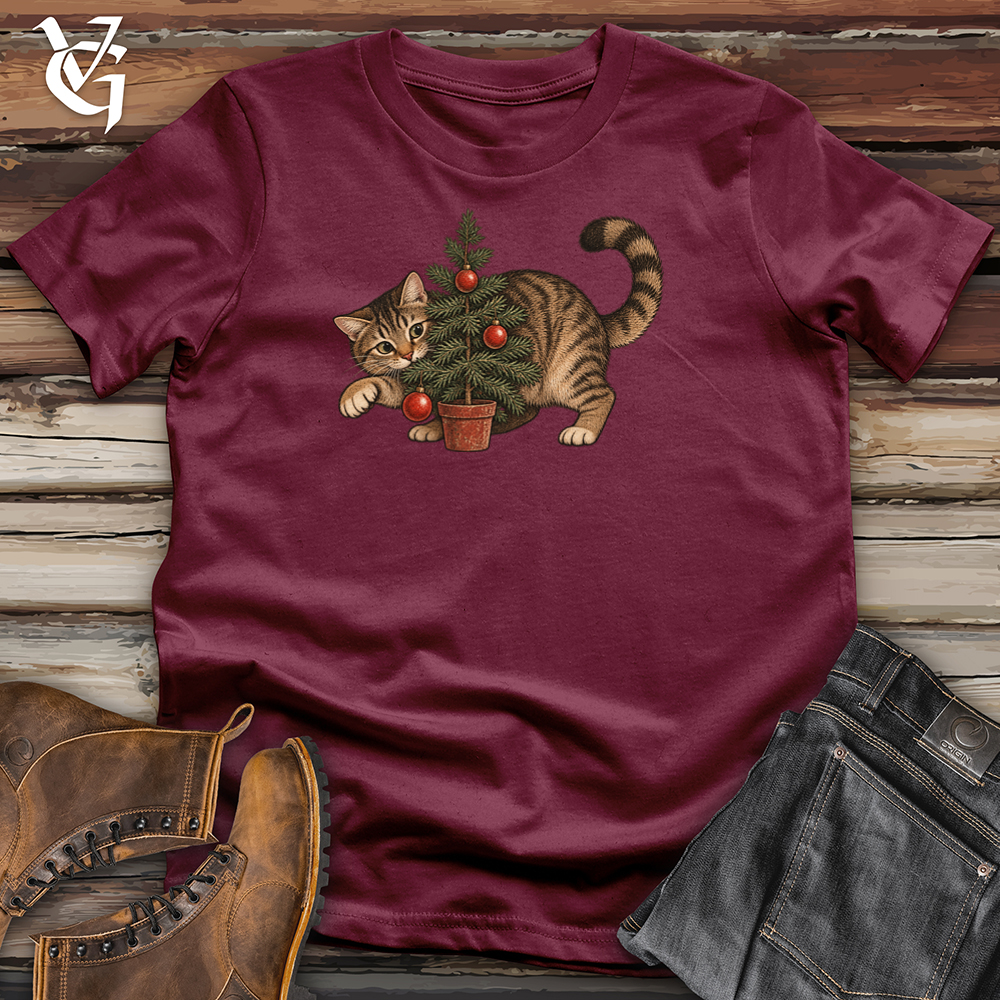 Viking Goods Cat The Small Tree Tee Maroon / L