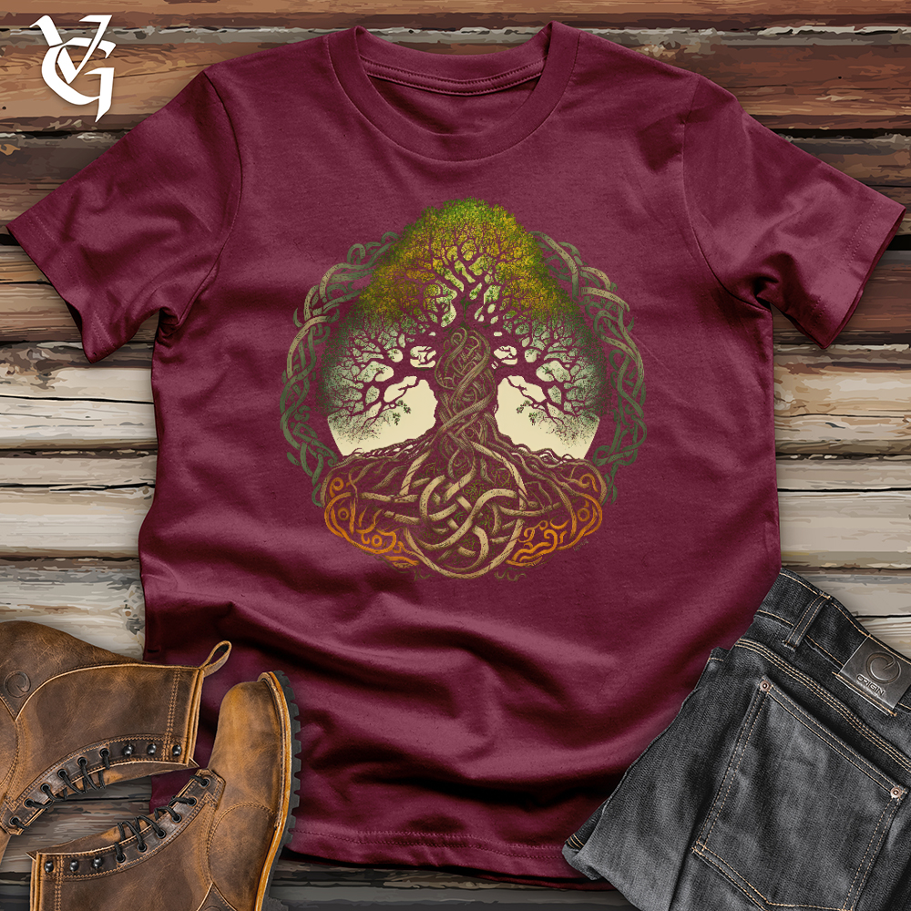 Viking Goods Celtic Life of Tree Softstyle Tee Maroon / L