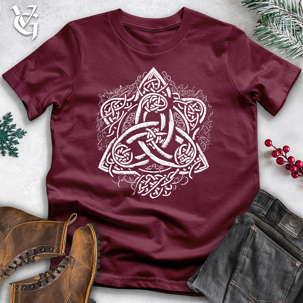 Viking Goods Celtic Trinity Emblem Cotton Tee Maroon / L