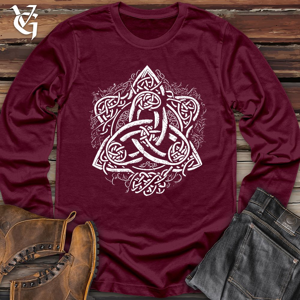 Viking Goods Celtic Trinity Emblem Long Sleeve Maroon / L
