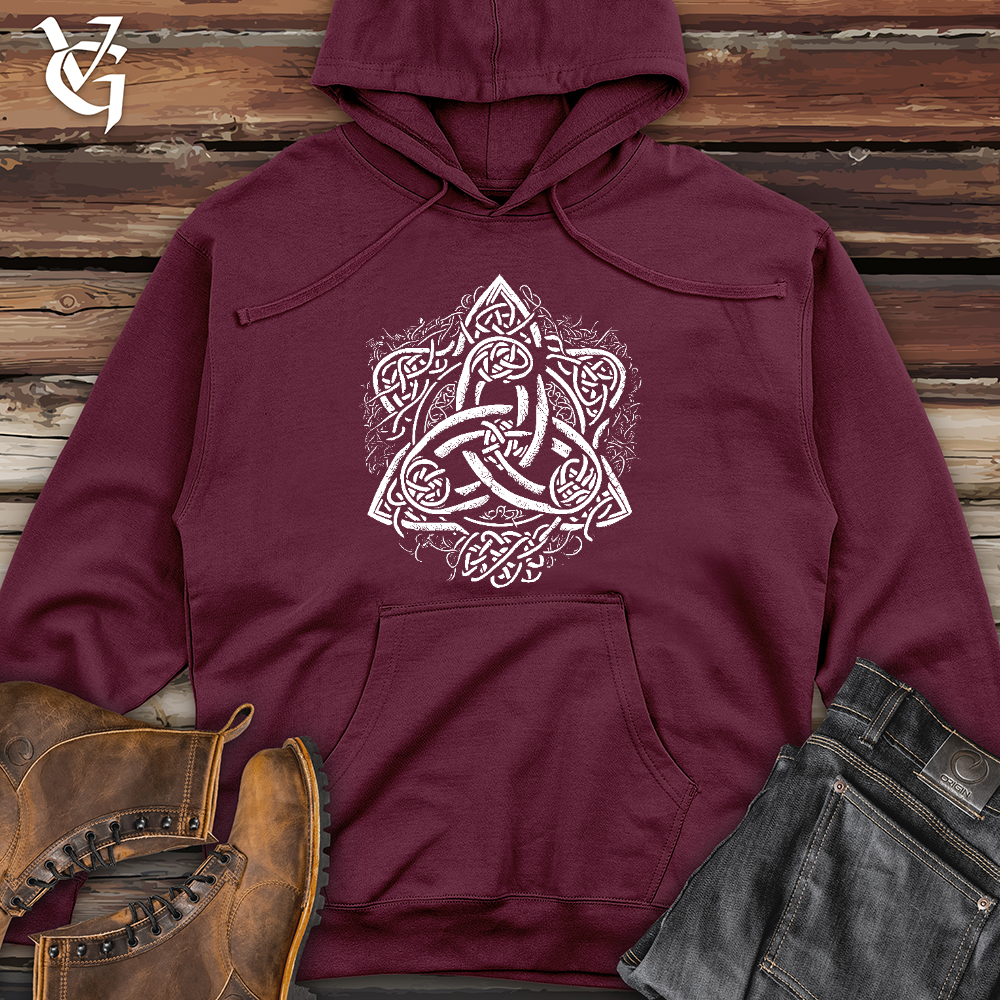 Viking Goods Celtic Trinity Emblem Midweight Hooded Sweatshirt Maroon / L