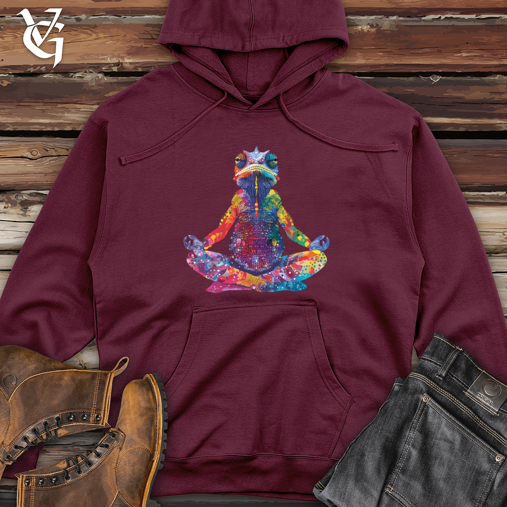 Viking Goods Chameleon Zen Mandala Midweight Hooded Sweatshirt Maroon / L