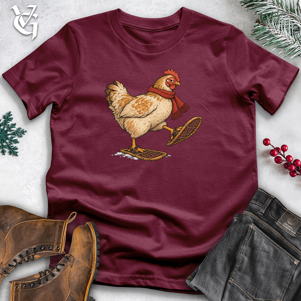 Viking Goods Chicken Snow Shoes Softstyle Tee Maroon / L