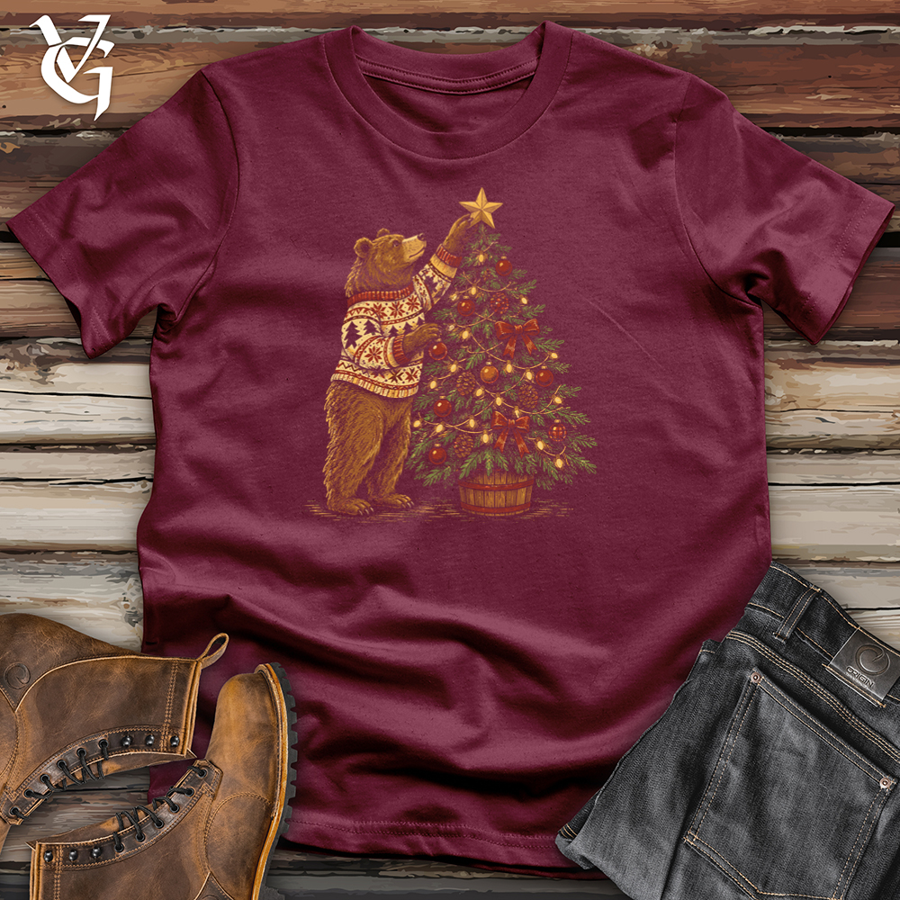 Viking Goods Christmas Bear Tee Maroon / L