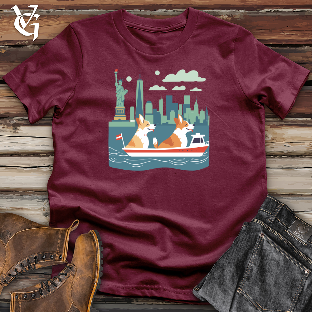 Viking Goods Corgi Harbor Adventure Softstyle Tee Maroon / L