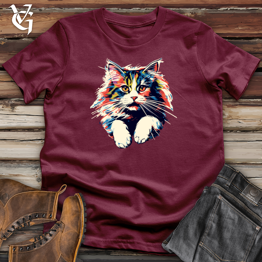 Viking Goods Cosmic Feline Splash Softstyle Tee Maroon / L