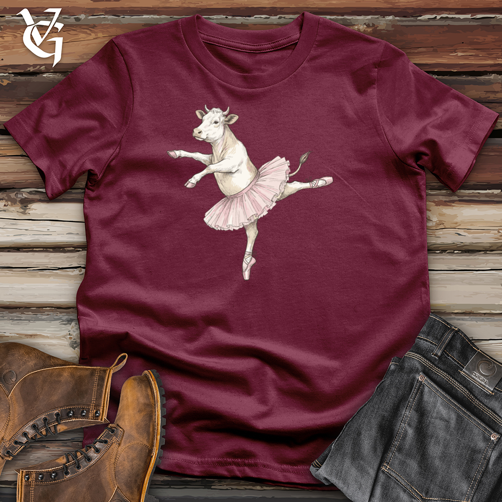 Viking Goods Cow Ballet Dancer Tee Maroon / L