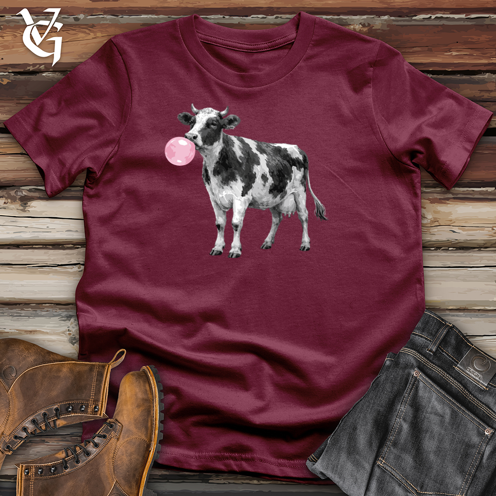 Viking Goods Cow With Bubblegum Tee Maroon / L