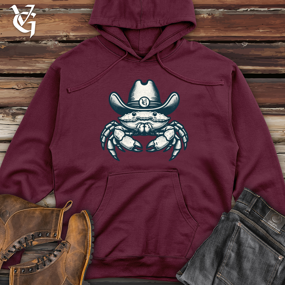 Viking Goods Crab wearing a hat Midweight Hooded Sweatshirt Maroon / L