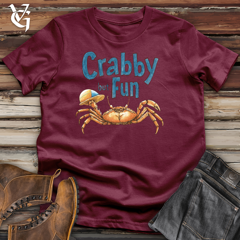 Viking Goods Crabby But Fun Softstyle Tee Maroon / L