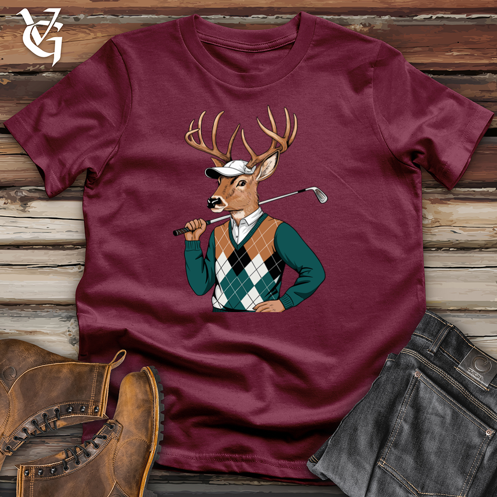 Viking Goods Deer Golf Softstyle Tee Maroon / L