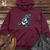 Viking Goods Dinosaur Playing Guitar Midweight Hooded Sweatshirt Maroon / L