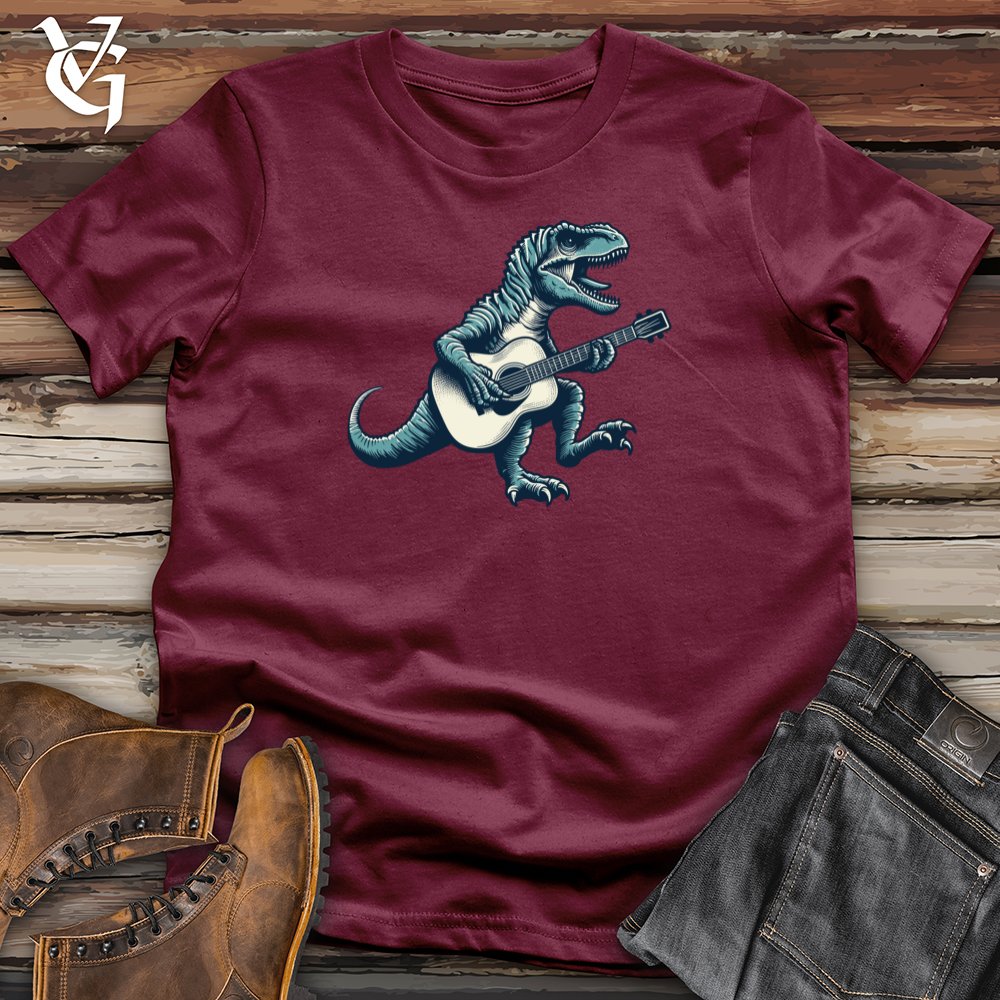 Viking Goods Dinosaur Playing Guitar Softstyle Tee Maroon / L