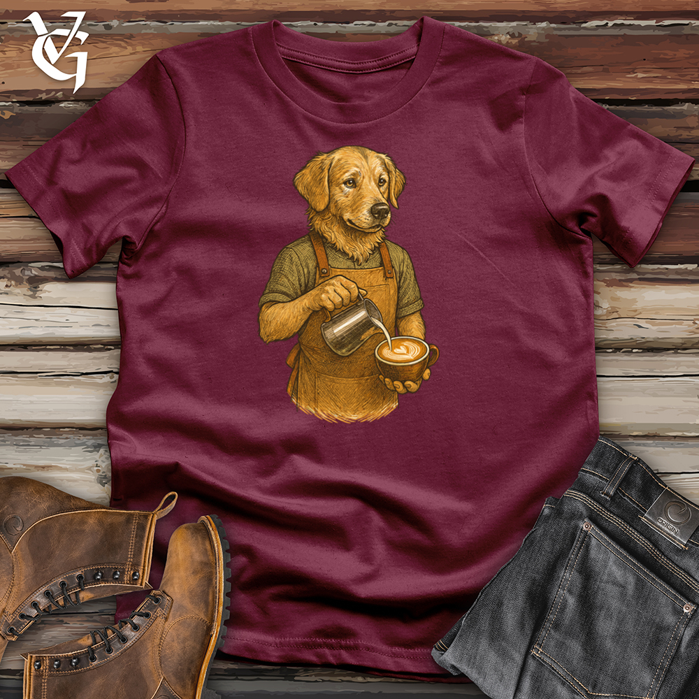 Viking Goods Doggy Barista Tee Maroon / L