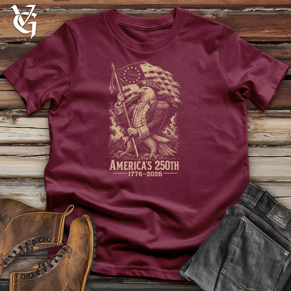 Viking Goods Eagle Flag Holder Softstyle Tee Maroon / L