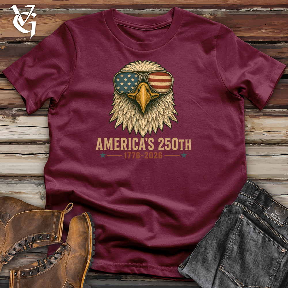 Viking Goods Eagle Patriotic Sunglasses Softstyle Tee Maroon / L
