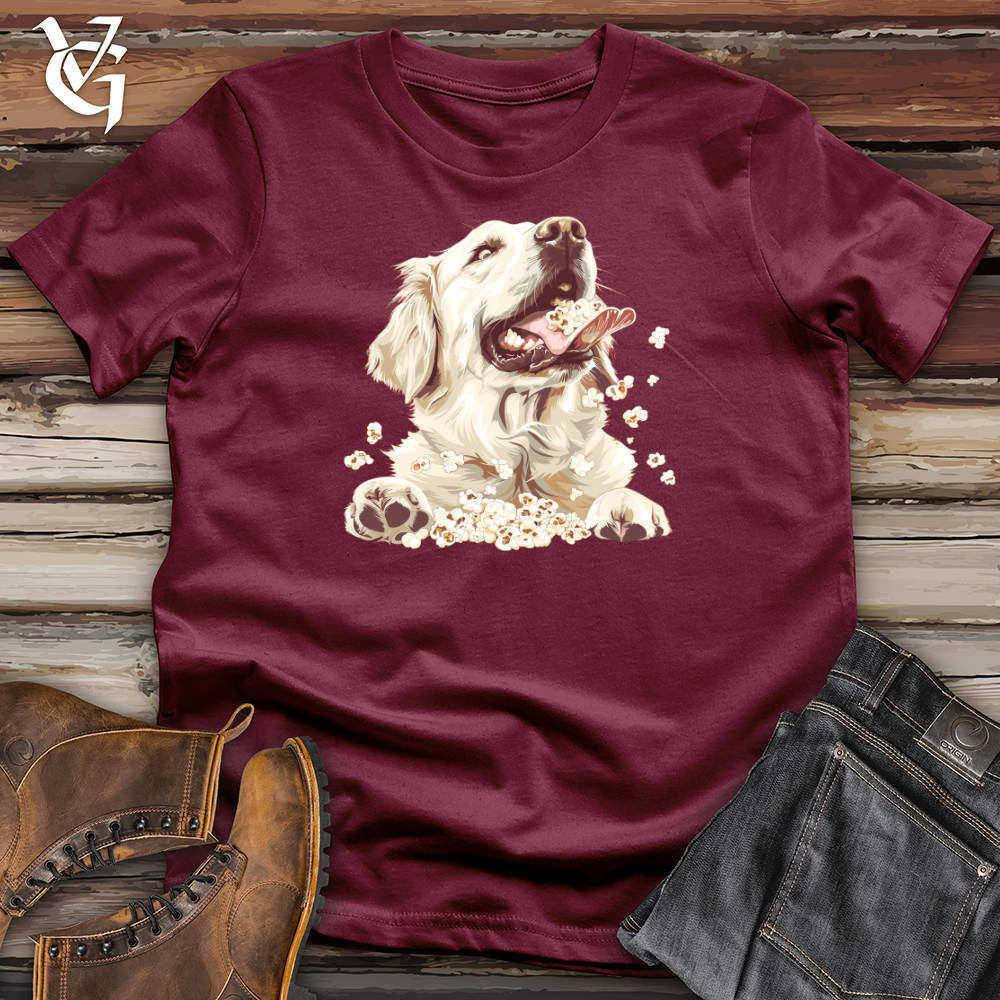 Viking Goods English Retriever Eating Popcorn Softstyle Tee Maroon / L