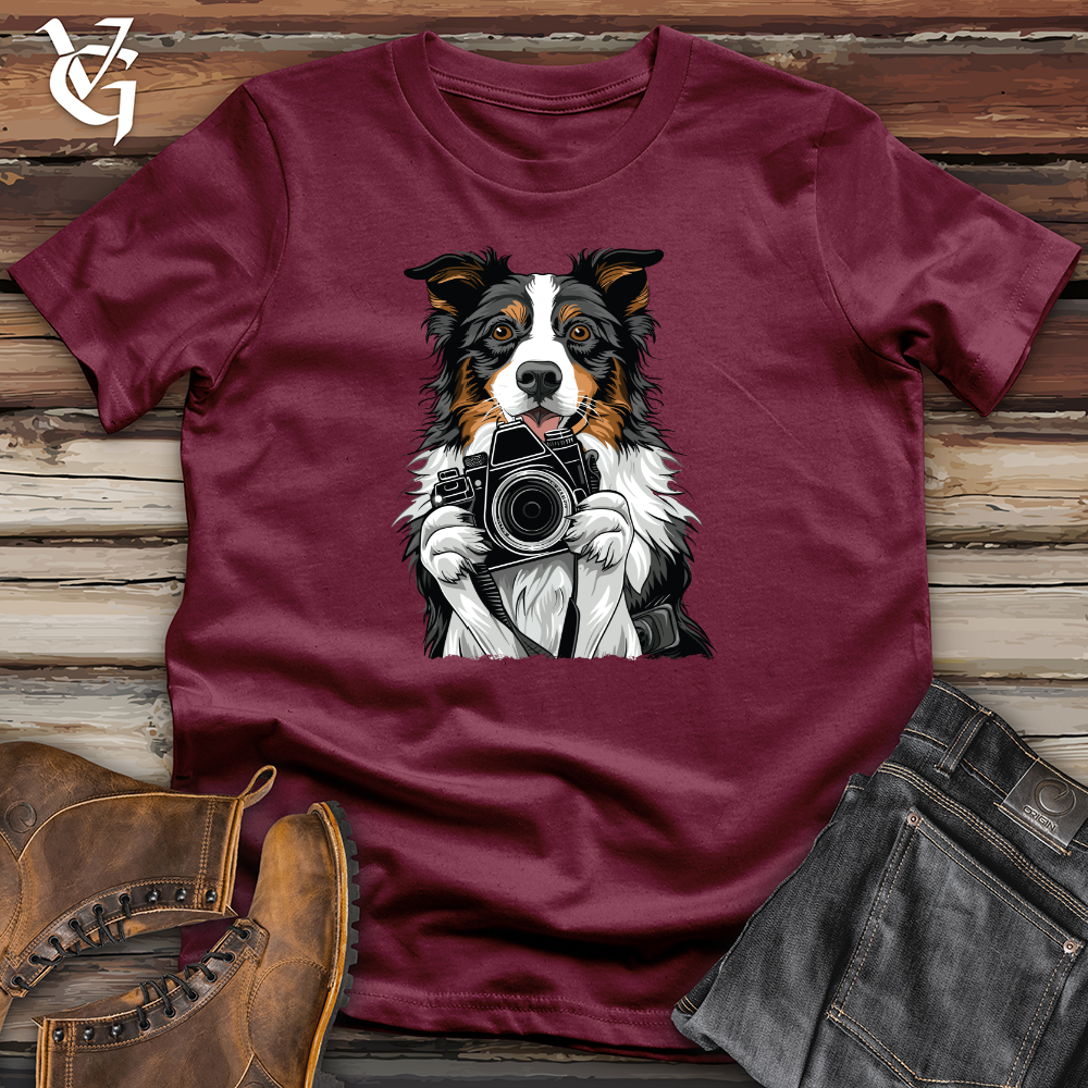 Viking Goods English Shepherd Shutterbug Charm Softstyle Tee Maroon / L