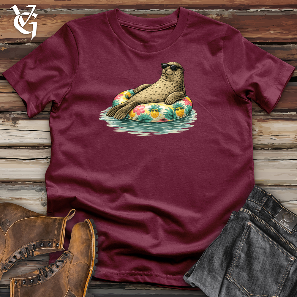 Viking Goods Floating Seal Tee Maroon / L