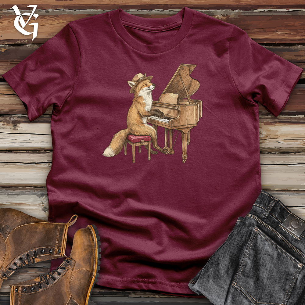 Viking Goods Fox Pianist Tee Maroon / L