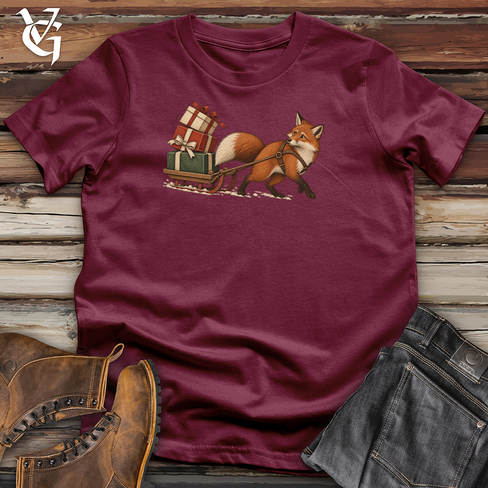 Viking Goods Fox Pulling Gifts Tee Maroon / L