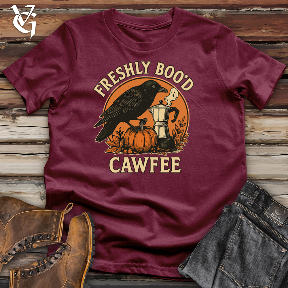 Viking Goods Freshly Boo'd Cawfee Softstyle Tee Maroon / L