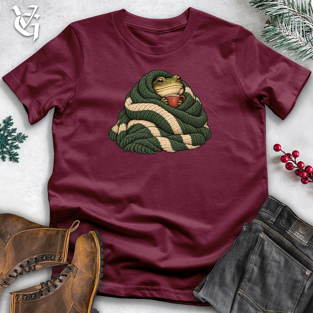 Viking Goods Frog Cozy Blanket Softstyle Tee Maroon / L