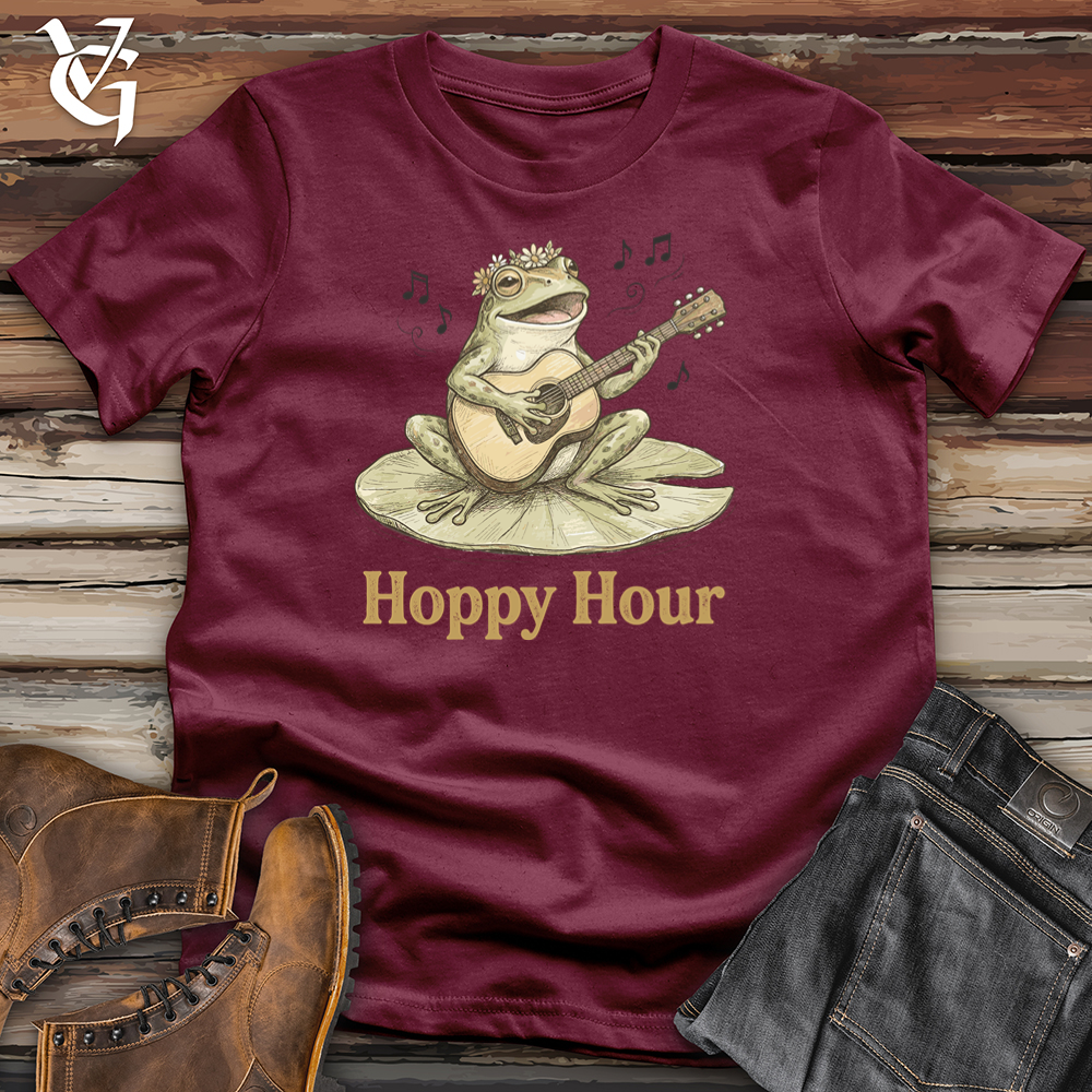 Viking Goods Frog Hoppy Hour Tee Maroon / L