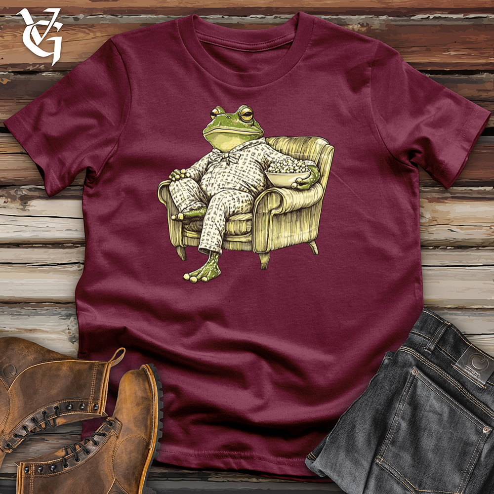 Viking Goods Frog Movie Time Softstyle Tee Maroon / L