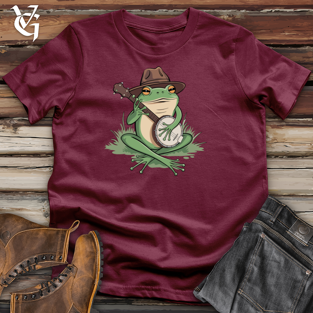 Viking Goods Frog Playing Banjo Softstyle Tee Maroon / L