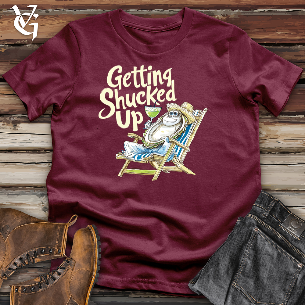 Viking Goods Getting Shucked Up Softstyle Tee Maroon / L