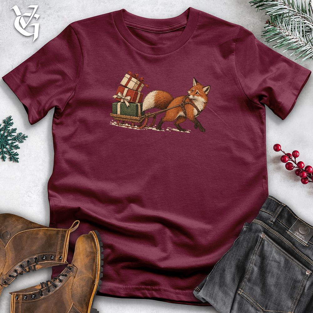 Viking Goods Gift Pulling Fox Softyle Tee Maroon / L